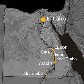 Imagen Mapa del Viaje - Cruceros Río Nilo & Lago Nasser - Sunt Viajes Egipto